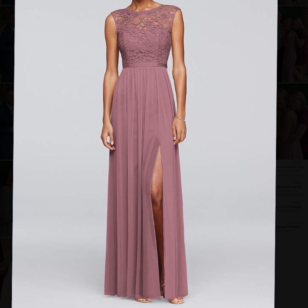 David’s bridal Quartz Bridesmaids Dress